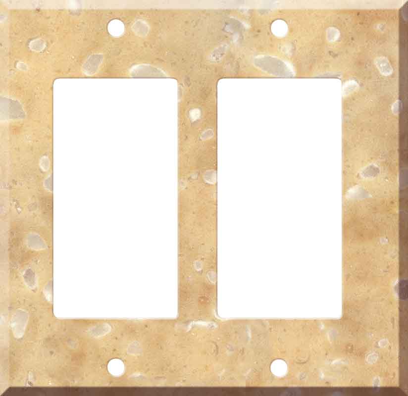 Corian Hickory Smoke 2 Gang Double GFCI Rocker Wallplates – Switch Hits