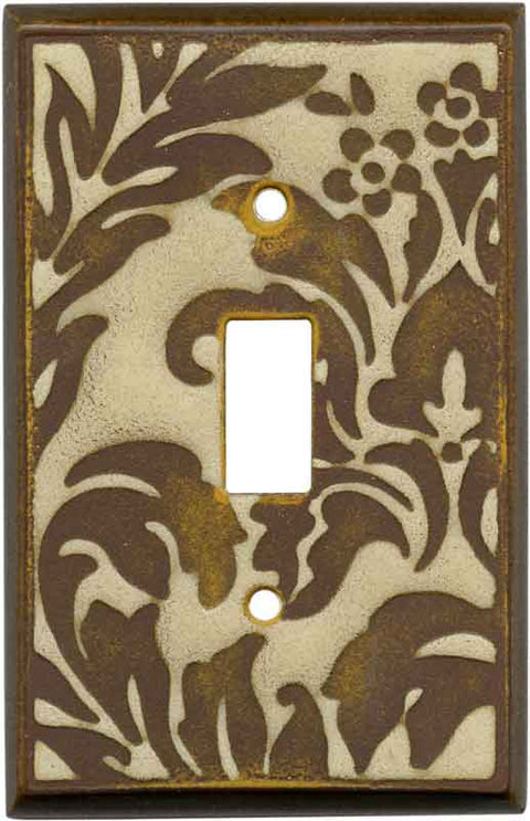 Damask Stone - Single Toggle Switch Plates