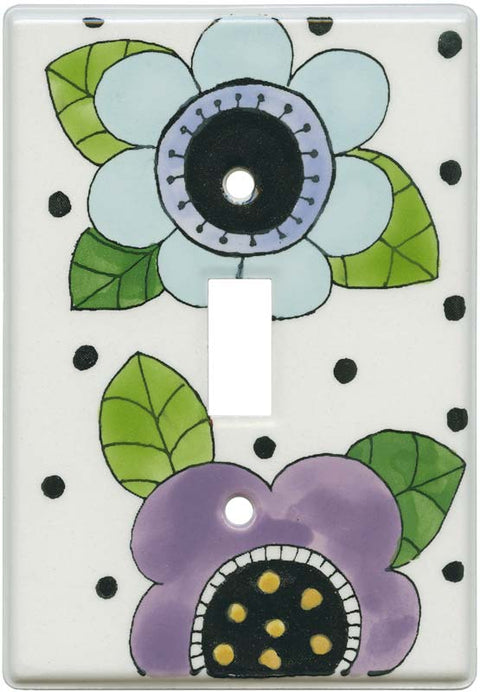 Mod Flowers Blue - Purple