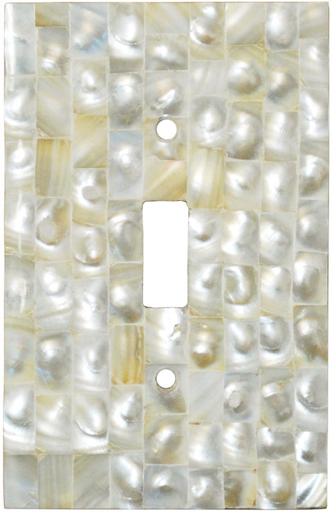 Straight Mother of Pearl - GFCI Rocker/Duplex Outlet Wall Plates