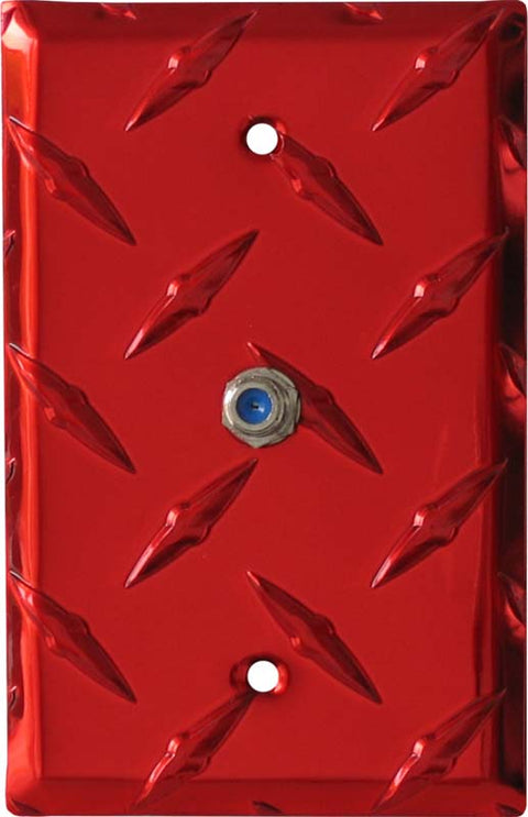 Polished Diamond Plate Tread Red