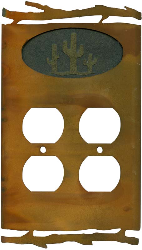 Rustic Cactus - Single Toggle Switch Plates