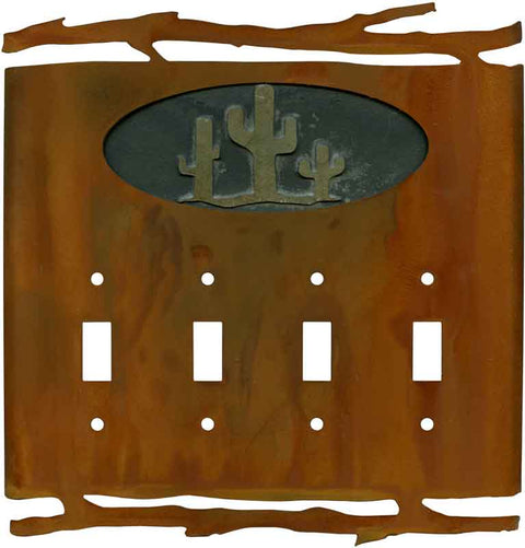 Rustic Cactus - Single Toggle Switch Plates