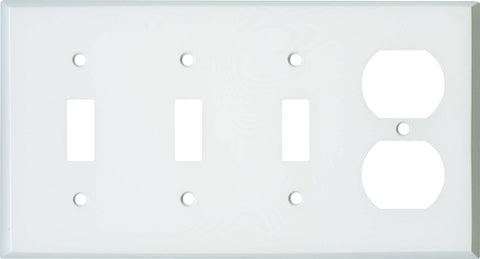 White Enamel - Cable Wall Plates
